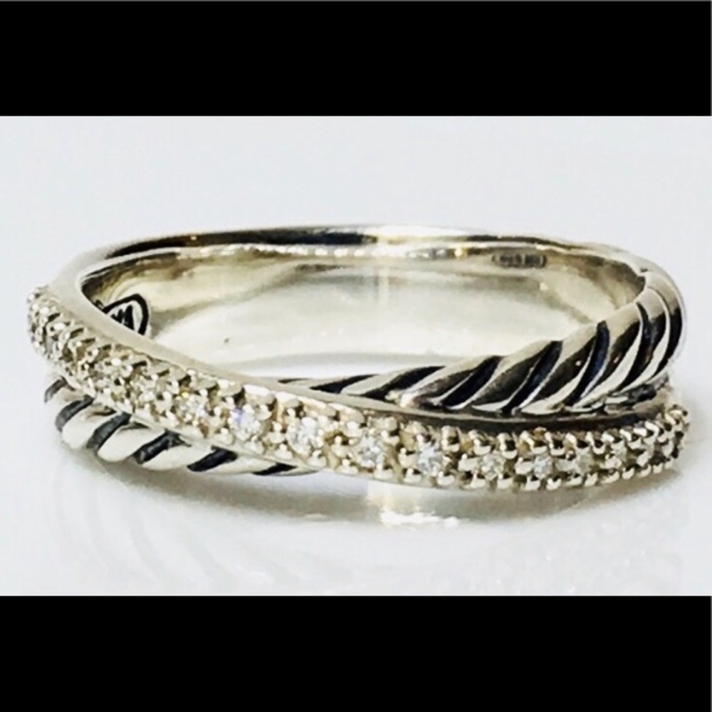 David Yurman Diamond crossover Ring